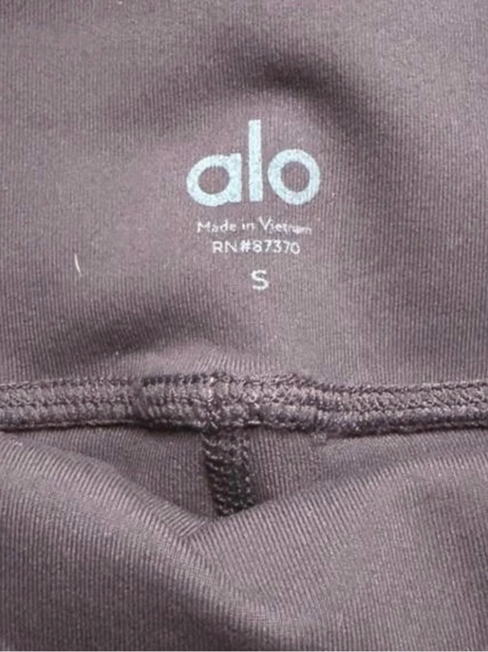 ALO Yoga Women's Colorblock Mesh Leggings in Plum and Taupe